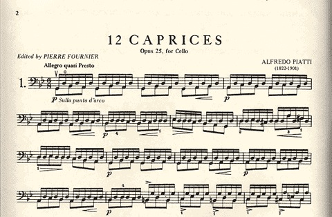 Piatti (Fournier): 12 Caprices Op.25 (cello)