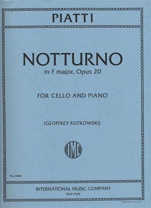 Piatti, Alfredo: Notturno in F major Op.20 (cello & piano)