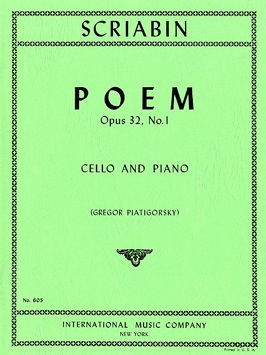 Scriabin, A. (Piatigorsky): Poem Op.32, No.1 (cello & piano)