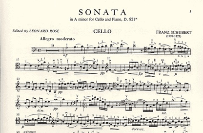 Schubert, Franz (Rose): Arpeggione Sonata D821 (cello & piano)