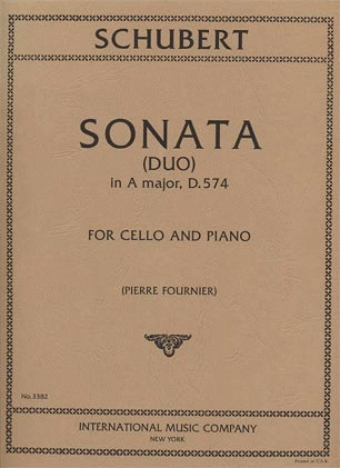 Schubert, Franz (Fournier): Duo Sonata D.574 a (cello & piano)