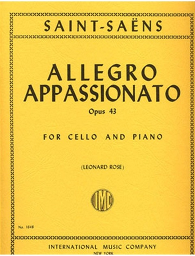 Saint-Saens, Camille (Rose): Allegro Appassionato Op.43 (cello & piano) IMC