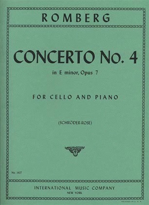 Romberg (Schroder & Rose): Concerto No.4 in E minor, Op.7 (cello & piano)