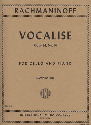 Rachmaninoff (Rose): Vocalise, Op.34, No.14 (cello & piano)