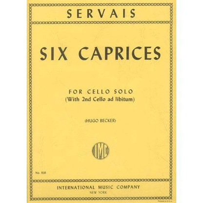 Servais, A.F. (Becker): Six Caprices Op.11 (cello solo with 2nd cello ad libitum)