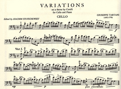 Tartini, Giuseppe: Variations on a Theme by Corelli (cello & piano)