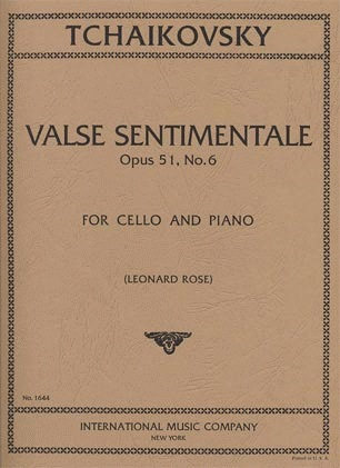 Tchaikovsky, P.I.: Valse Sentimentale Op.51 No. 6 (cello & piano)