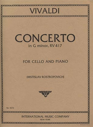 Vivaldi, A.: Concerto in g minor n.15 RV417 (cello & piano)