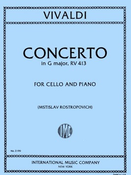 Vivaldi: Concerto in G n.12 RV413 (cello & piano) IMC
