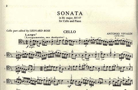 Vivaldi: Six Sonatas RV 47, 41, 43, 45, 40, 46 (cello & piano) IMC