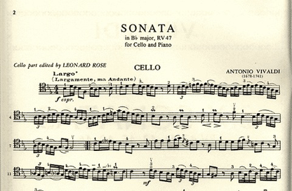 Vivaldi: Six Sonatas RV 47, 41, 43, 45, 40, 46 (cello & piano) IMC