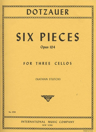 Dotzauer, J.F.: 6 Pieces Op.104 (3 Cellos) IMC