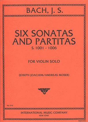 Bach, J.S. (Joachim): Six Sonatas and Partitas, s. 1001-1006 (violin solo)