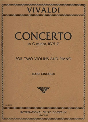 Vivaldi, Antonio: Concerto in g minor F.I.#98 (2 violins & piano)