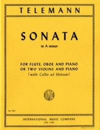 Telemann, G.P.: Sonata in a minor (2 violins & piano, Optional cello)