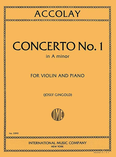Accolay, J.B. (Gingold): Concerto No.1 in A minor (Violin & Piano) IMC