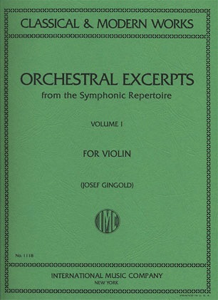 Gingold, J.: Orchestral Excerpts Vol.1 revised (violin) IMC