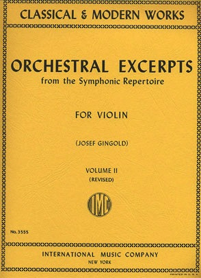 Gingold, J.: Orchestral Excerpts Vol. 2 revised (violin) IMC