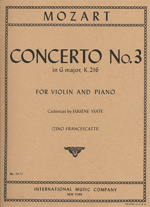 Mozart (Francescatti & Ysaye): Concerto No.3 in G Major, KV216 (violin & piano) IMC
