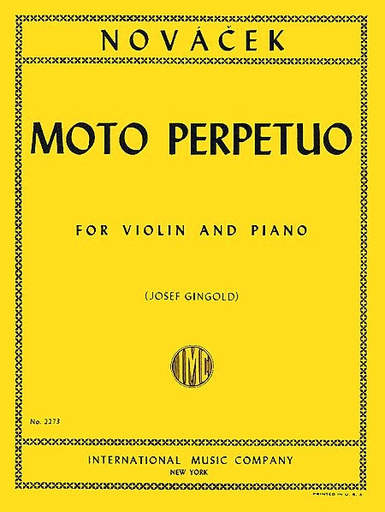 Novacek, Ottokar (Gingold): Moto Perpetuo (violin & piano)