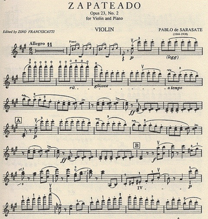 Sarasate, Pablo de (Francescatti): Zapateado Op.23 No.2 (violin & piano)