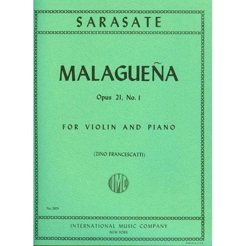 Sarasate, Pablo (Francescatti): Malaguena Op.21 No.1 (Violin & Piano) IMC