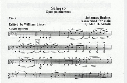 Brahms, Johannes (Arnold): Scherzo (viola & piano)