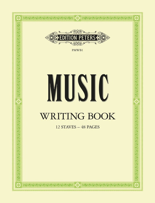 Peters: Music Writing Manuscript Book, 12 stave, 48 pages | Metzler Violins