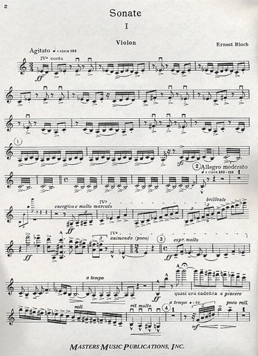Bloch, Ernest: Sonata (violin & piano)