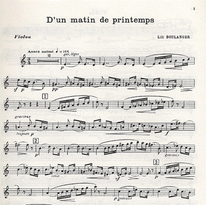 Boulanger, Lili: Matin de Printemps (violin or flute & piano)
