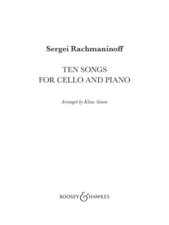 Rachmaninoff (Simon): Ten Songs (cello and piano) B&H