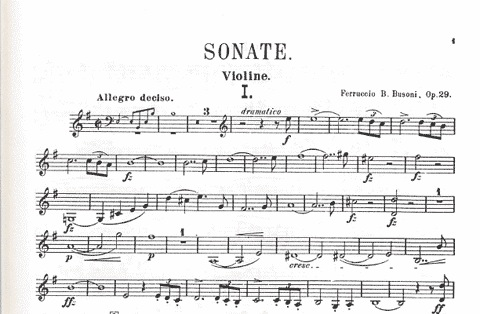 Busoni, Ferruccio: Sonata Op.29 (violin & piano)