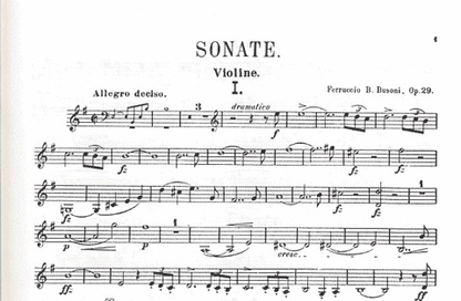 Busoni, Ferruccio: Sonata Op.29 (violin & piano)