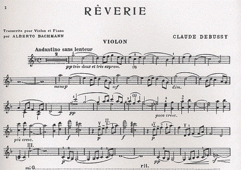 Debussy, C.: Two Pieces - Reverie & Beau Soir (violin, and piano)