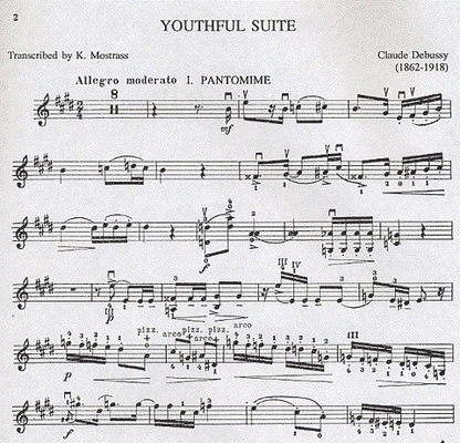 Debussy, Claude: Youthful Suite (violin & piano)