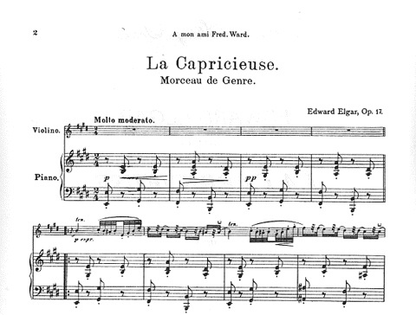Elgar, Edward: La Capricieuse Op.17 (violin & piano)