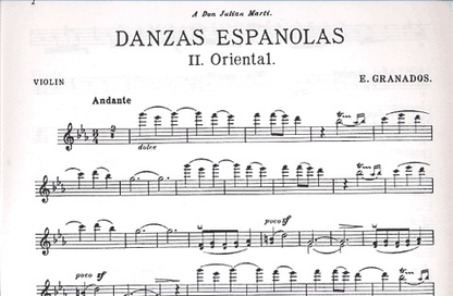 Granados, Enrique: Spanish Dances-Oriental and Danza triste (violin & piano)