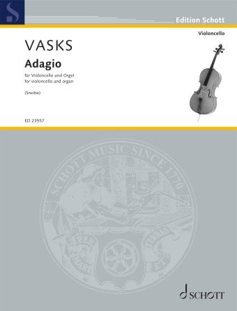 Vasks, Peteris (Sneibe): Adagio from Concerto No. 2 for Cello and String Orchestra (reduction for cello and organ) Schott