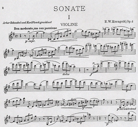 Korngold, Erich W.: Sonata Op.6 (violin & piano)