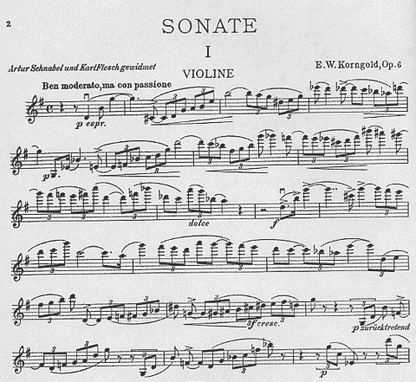 Korngold, Erich W.: Sonata Op.6 (violin & piano)