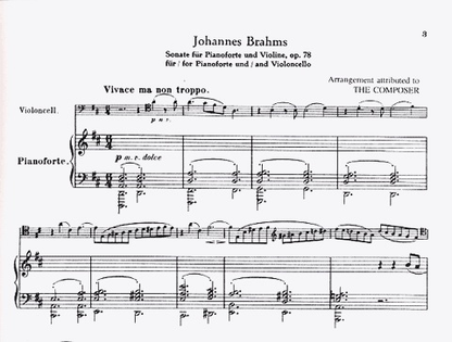 Brahms, Johannes: Sonata in D Op.78 (cello & piano)