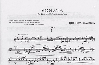 Clarke, Rebecca: Sonata (Viola & piano) or (Cello & Piano)
