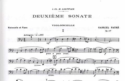 Faure, Gabriel: Sonata No.2 Op.117 (cello & piano)