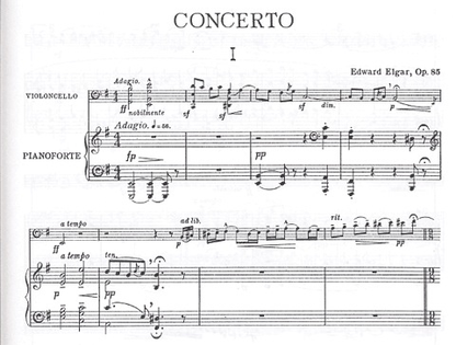 Elgar, Edward: Cello Concerto Op.85 (cello & piano)