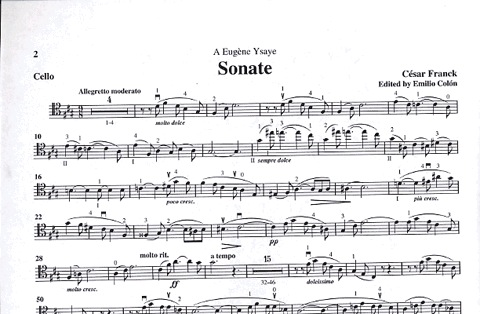 Franck, Cesar: Sonata in A major (cello & piano)
