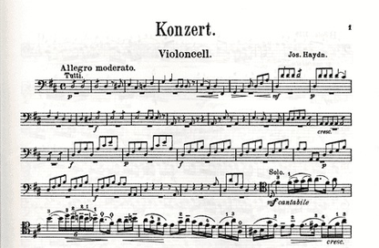 Haydn, F.J. (Klengel): Cello Concerto in D (cello & piano)