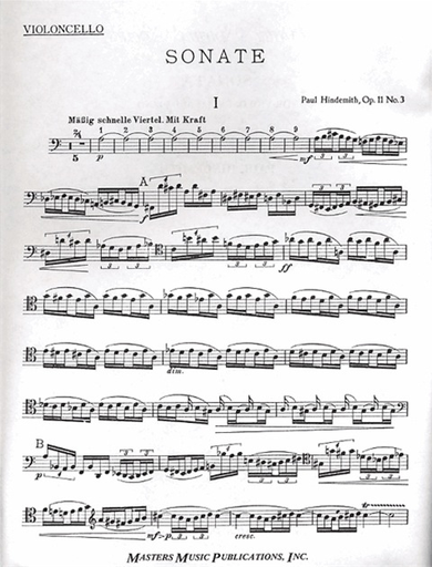Hindemith, Paul: S onata Op.11 No.3 (cello & piano)