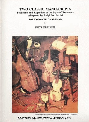 Kreisler, Fritz: Sicilienne & Rigaudon/Allegretto (cello & piano)