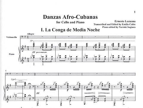 Lecuona, E. (Colon/Sugiura): Danzas Afro-Cubanas (cello & piano)