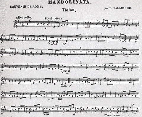 Paladilhe, Emile: Mandolinata-Souvenir de Rome (violin & piano)